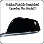 Side Mirror Cover for Tesla Car Exterior Accessories ABS Plastic Outside Cap (Pack of 2)(Model X 2017-2020 Gloss Black)