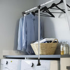 Pull Down Closet Rod 2 Pack, 60 lbs Load Capacity, Stainless Steel Adjustable 35-46.5 inches Soft-Close Wardrobe Lift Rail Or