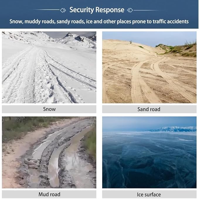 YAGOLD Snow Chains Tire Chains for Cars SUV Pickup Trucks - Quick Fit and Easy Installation, Reusable Universal Emergency Tra