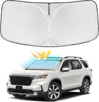 Sun Shade Sunshade for Honda Pilot 2016-2025 2026 Windshield Cover, 4-Layers Sun Shield 250T Silver Sun Visor Foldable Window Shade for Pilot EX-L Special Edition Elite Black Edition Touring