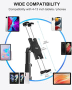 woleyi CD Slot Tablet Holder for Car - [Height Adjustable] Car Tablet Mount CD Player, Ultra Sturdy CD Tray Tablets Stand for iPad Pro, Air, Mini, iPhone, Galaxy Tabs, Z Fold, Fire HD, 4.7-13" Devices