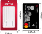 Luggage Tags Metal Suitcase Tags Travel Bag ID Identifier Luggage Tag (Red 6-Pack)