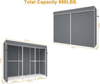 ULIFHOME E14C Pro Heavy Duty Closet Organizer System，Freestanding Clothing Racks for Hanging Clothes，Adjustable Garment Rack 