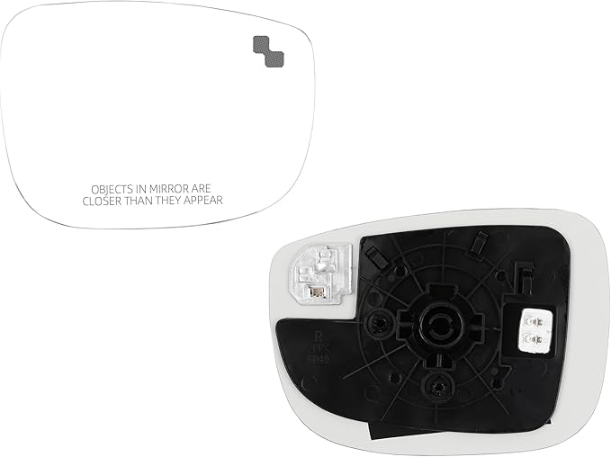 Dasbecan Right Passenger Side Mirror Glass Compatible with Mazda CX-5 2017-2023 CX-9 2016-2023 with Heated Blind Spot Detection Convex Glass with Backing Plate Replaces TK71691G1 TK71-69-G1