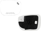 Dasbecan Right Passenger Side Mirror Glass Compatible with Mazda CX-5 2017-2023 CX-9 2016-2023 with Heated Blind Spot Detection Convex Glass with Backing Plate Replaces TK71691G1 TK71-69-G1