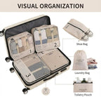 7 Piece Mesh Packing Cubes Set Travel Organizers Compresion Bags For Travel Accessories