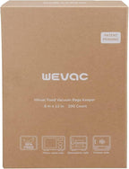 Wevac 8” x 12” 200 Count Food Vacuum Sealer Bags Keeper, PreCut Quart, Ideal for Food Saver, BPA Free, Commercial Grade, Grea