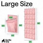 GORILLA GRIP Over the Door Shoe Organizer, 24 Large Breathable Mesh Pockets, Space Saving Hanging Storage Holder, Closet Rack