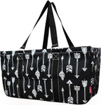 NGIL Extra Large Utility Tote Reusable Grocery Bag Oversized Collapsible for Groceries, Storage, Picnic, Beach (Arrow-black)