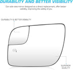 New Driver Left Side Heated Mirror Glass Fit for 2011-2017 Ford Explorer Blind Spot Mirror Glass - Left Pass Heated Convex Mirror Glass Replacement for BB5Z17K707L, BB5Z17K707M
