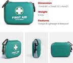 150 Pieces Mini First Aid Kit - Small Medical Kit with Hard Shell - Emergency First Aid Kit for Car, Travel, Home, Outdoor, O