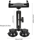 Dual Suction Cup Tablet Holder Mount for Personal Airplane/Boat/Car/Truck Windshield, Pilots iPad Holder Fits iPad Pro Air and Other 4.7-13" Tablets
