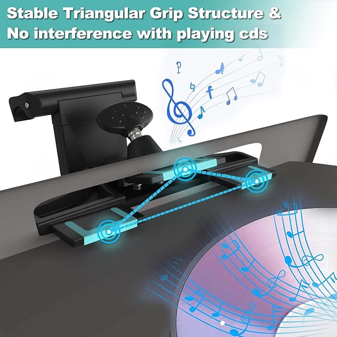 EXSHOW Car Tablet Mount CD Slot Holder for 4.7-12.9 iPad Phone, 360 Rotation Universal Truck CD Player Holder for iPad Pro 12.9" Air Mini, Kindle Fire HD, Samsung Tab S8 Ultra