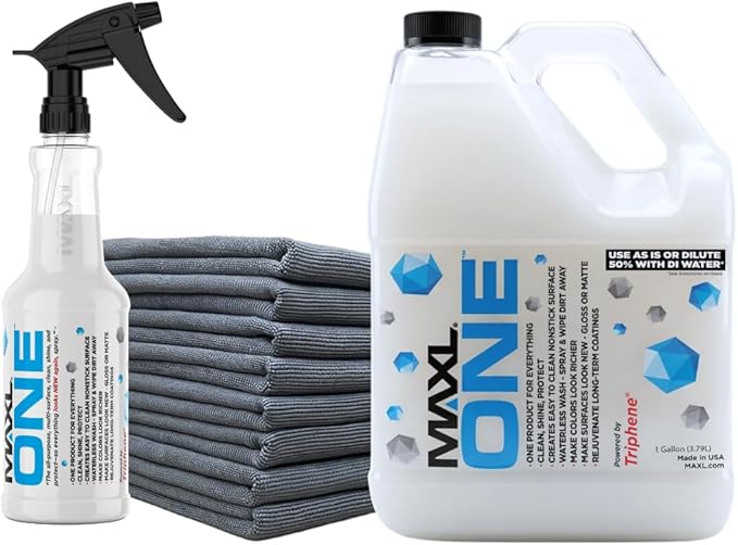 MAXLONE ™ Car Spray with Triphene® Technology, Quick Spray & Wipe Waterless Detailer - Clean, Shine, Protect Paint, Glass, Wh