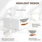 Homsorout Stackable Storage Drawers - Collapsible Storage Bins with Drawers, 8 Pack Closet Shelf Organizer Basket, Fabric Pul
