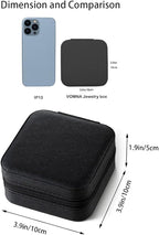 5pack/PU Leather Travel Jewelry Case, Mini Jewelry Box, Small Jewelry Organizer Portable Display Storage Case for Rings Earri