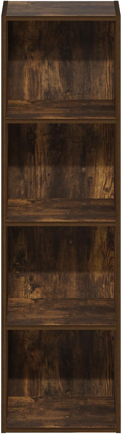 Furinno PASIR Book Shelf, 4-Tier Bookcase, Modern Standing Bookshelf, Open Storage Shelf, 9 x 12 x 42 Inches, for Home Office