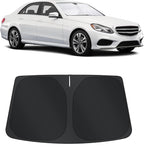 TINGLU Sun Shade for Mercedes Benz GLE-Class 2012-2019(Not for GLE Coupe) Accessories Windshield Sun Shade Window Shade UV Rays Protection Sun Visor Cover with Steering Wheel Sunshade Storage Bag