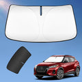 Sun Shade Sunshade for Nissan Kicks SUV 2017-2024 Windshield Cover, 4-Layers Sun Shield 250T Silver Coating Sun Visor Foldable Window Shade Blocks UV Rays Car Accessories
