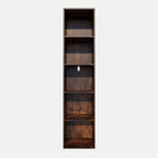 Book Shelf, 5 Cube Storage Organizer, Open Shelves Bookcase 9.3" x 11.8" x 52", Bookshelf for Living Room, Bedroom, Home Offi