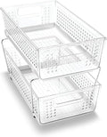 madesmart 2 Tier Organizer, Under Cabinet Storage with Pull Out Sliding Drawers, for Cleaning Supplies, Undersink Storage, Sp