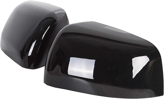 ALMULOO Pair Mirror Covers Compatible with 2011-2020 Jeep Grand Cherokee/Dodge Durango Top Half Side Door Rearview Mirror Cap Glossy Black Trim 2Pcs