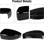 Compatible with Ford Focus Side Mirror Cover 2012-2018, Escape 2013-2016, Left Driver Side RearView Mirror Cap Repalcement WITHOUT Turn Signal Light Replaces for CP9Z-17D743-BA CP9Z17D743BA