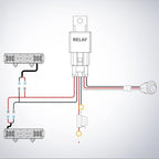 Nilight - NI -WA 06 LED Light Bar Wiring Harness Kit - 2 Leads 12V On Off Switch Power Relay Blade Fuse for Off Road Lights LED Work Light, 2 Years Warranty