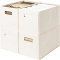 StorageWorks Fabric Storage Bins for Shelves, Closet Organizers and Storage Baskets, Collapsible Storage Bins with Cutout Han