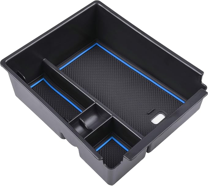 Center Console Organizer Compatible with 2022-2024 Hyundai Tucson & Santa Cruz 2022-2026 Interior Accessories Armrest Storage Box Insert Tray (Not for 2025 Limited/Hybrid/Plug-in Hybrid) Blue