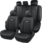 Car Seat Covers Full Set, Leather Seat Cover for Cars, 5 Seats Waterproof Automotive Seat Covers Fit Toyota Rav4 Camry Coroll