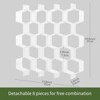Honeycomb Separator Adjustable Drawer Organizer Divider for Underwear Belt-Scarf Socks Organizer (White(4pcs))