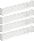 mDesign Expandable Dresser Drawer Divider with Foam Ends, Drawer Divider Locks in Place, Separators for Clothing and Accessor