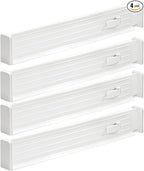 mDesign Expandable Dresser Drawer Divider with Foam Ends, Drawer Divider Locks in Place, Separators for Clothing and Accessor