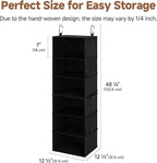 StorageWorks Hanging Closet Organizer 6-Shelf, Separable Two 3 Shelf Closet Storage Organizer with Side Pockets, Portable Han