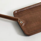 Black Walnut Solid Wood Key Dish Bowl for Entryway Table Square Tray With 3 Hooks, Open Storage for Keys, Wallet, Jewelry (Wa