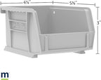 Akro-Mils Storage Bins 30210, Plastic | Stackable | Hanging Design | 5" x 4" x 3" | Yellow | Pack of 24