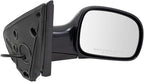 TRQ 2 Piece Driver and Passenger Side Mirror Assembly Set Electric Adjustment Non-Heated No Memory Black Compatible with 2001
