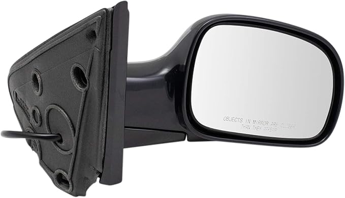TRQ 2 Piece Driver and Passenger Side Mirror Assembly Set Electric Adjustment Non-Heated No Memory Black Compatible with 2001