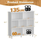 7 Cube Storage Organizer | Bookshelf with Legs|Wall Bookshelf| 3 Shelf Bookcase | -Cubic Storage Cabinet（Storing Books,Toys &