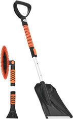Snow Shovel and Snow Brush 42 in Extendable Snows Broom & Ice Scraper with 180° Pivoting Head Non-Slip Grip Portable Winter Snows Removal Tools for Cars Trucks SUVs Vehicle