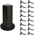 Azar Displays, 700220-BLK-2B16, Revolving Pegboard Kit, Counter Display with Locking Hooks, Jewelry Organizer for Trade Shows