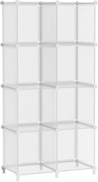 AWTATOS 8 Cube Storage Organizer, Closet Organizer Storage Shelf, Bookcase Bookshelf, DIY Stackable Storage Cubes Shelves for