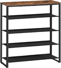 HOOBRO Shoe Rack, 5 Tier Shoe Storage Organizer with 4 Oxford Fabric Shelves and Top Panel, Holds 16-20 Pairs of Shoes, for E