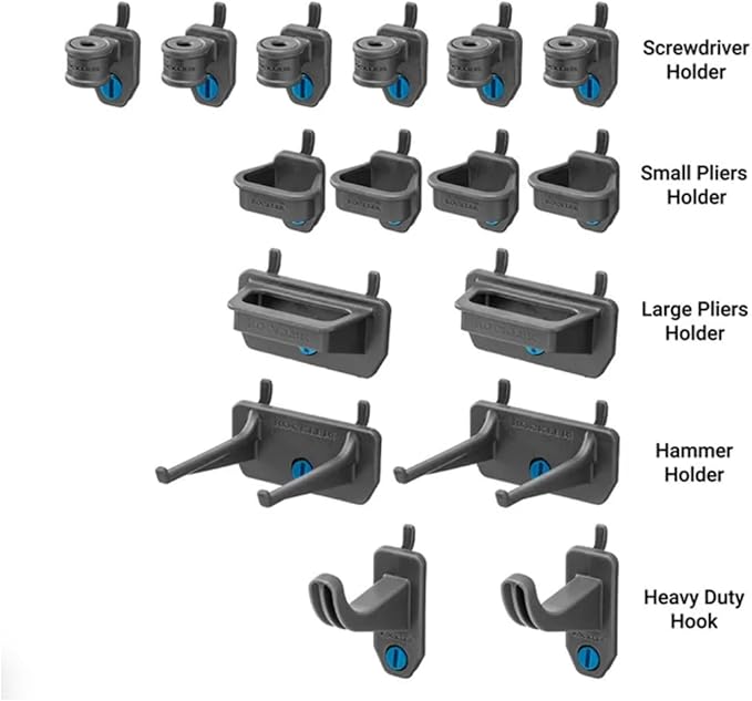 ROCKLER 16-Piece Pliers and Drivers Pegboard Hook Set