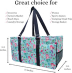 NGIL Extra Large Utility Tote Reusable Grocery Bag Oversized Collapsible for Groceries, Storage, Picnic, Beach (Mermaid-Navy)
