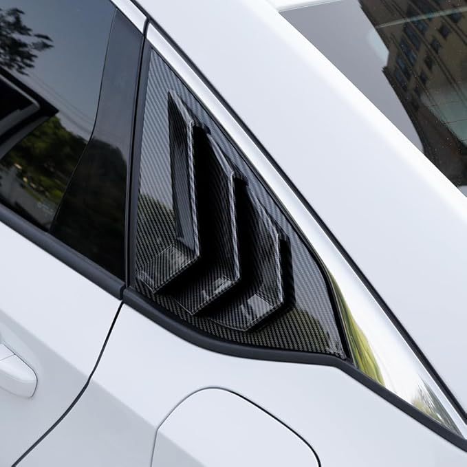 YINGTUU for Honda Accord Accessories 10th Gen 2018 2019 2020 2021 2022 Rear Window Louvers Blinds Trim-Carbon Fiber Pattern