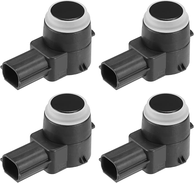 4 Pcs PDC Reverse Parking Assist Sensor Compatible for Cadillac Escalade 2007-2014, Durable ABS Plastic Black Rear Bumper Parking Assist Sensor