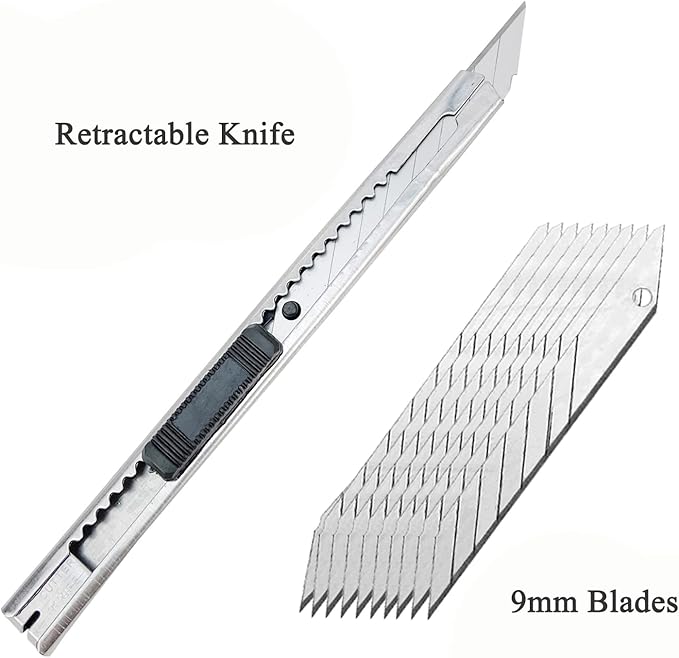 Car Wrapping Vinyl Kit Window Tint Film Application Tools with Edge Trimming Squeegee, 9mm Knife, Felt Squeegee