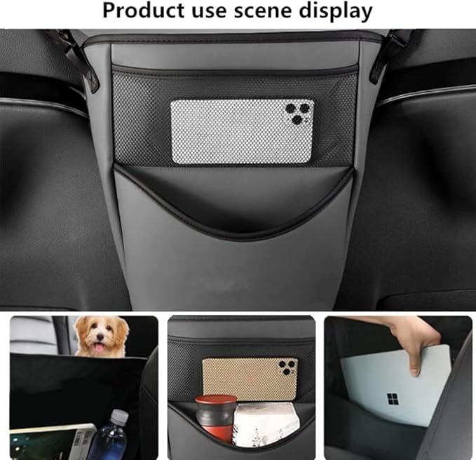 Tumecos Car Handbag Holder Between Seats Car organizer for Center Armrest Box Car Storage Bag Pocket Handbag Purse Holder for Storage Large capacity multifunctional wear resistant(Gray)
